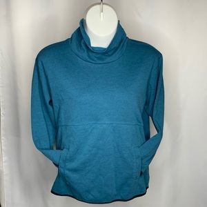 TEK Gear Long Sleeve blue Women turtleneck pocket sweater Top sz XL casual